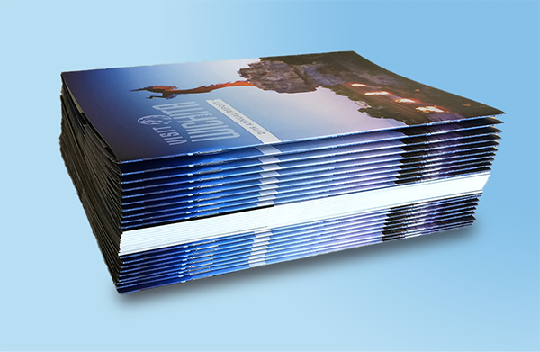 Color printed and saddle-stitched booklets